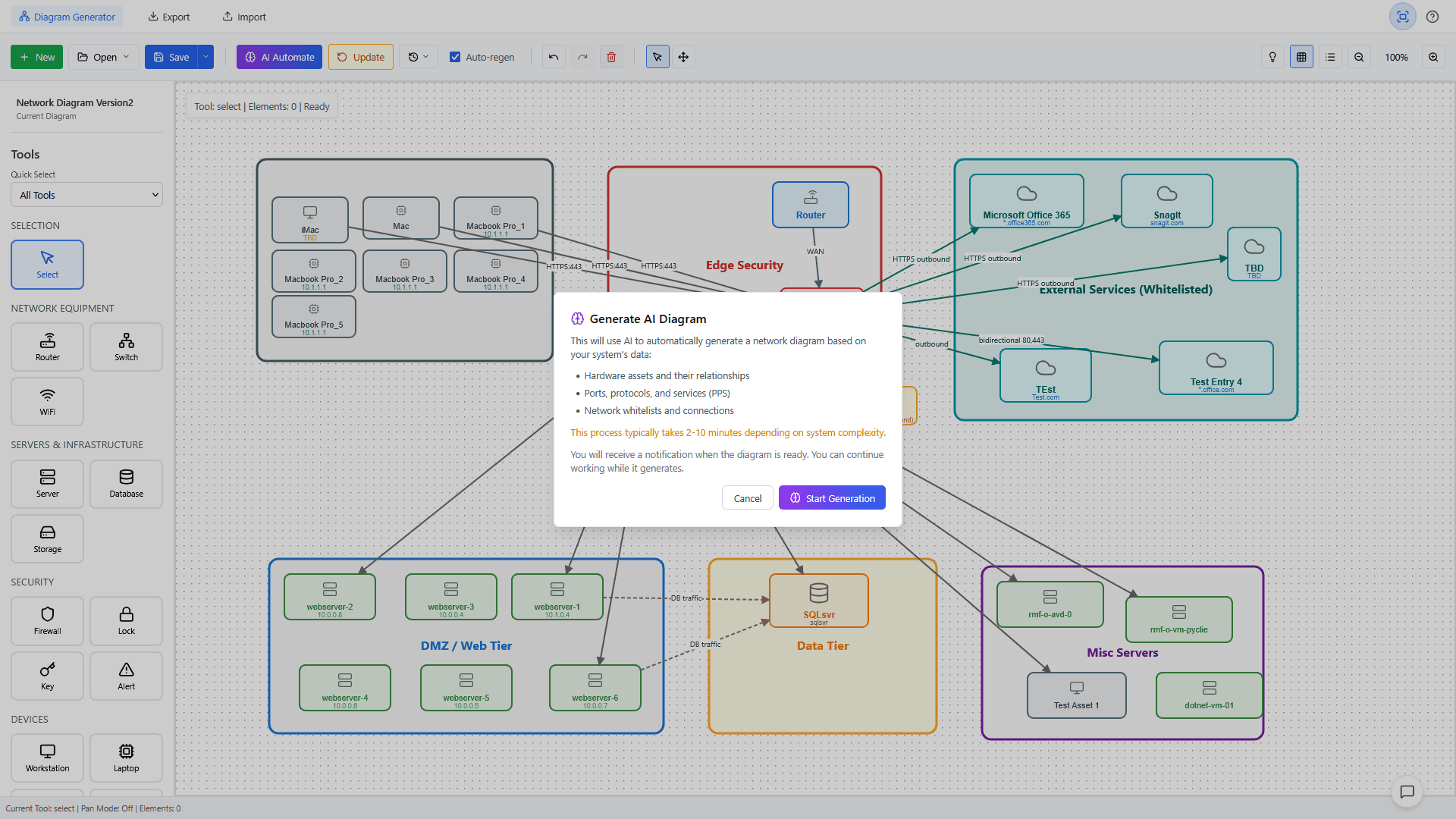 Diagram generation prompt